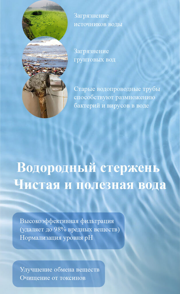 Чистая и полезная вода водородный стержень whieda